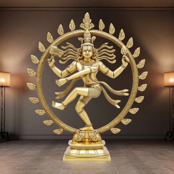 Larger-than-Life Brass Nataraja Statue – 73 Height 6 feet