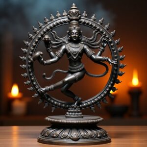 Handcrafted Brass Nataraja Statue – Height 36 Chola Black tone